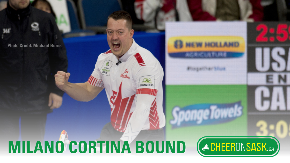 Ben Hebert celebrating by cheering.